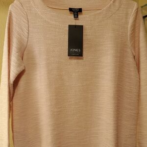 Jones New York Blush/pale Pink Knit Top Sz Med